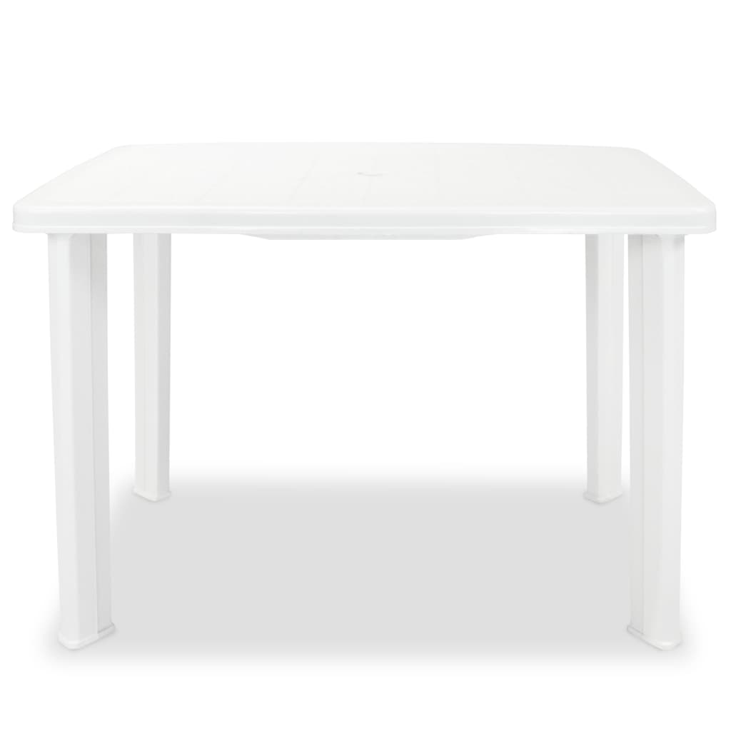 Gartentisch Weiss 101 x 68 x 72 cm Kunststoff